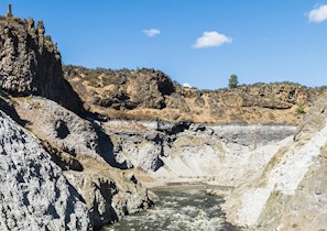 a river flows freely where once a dam was in place