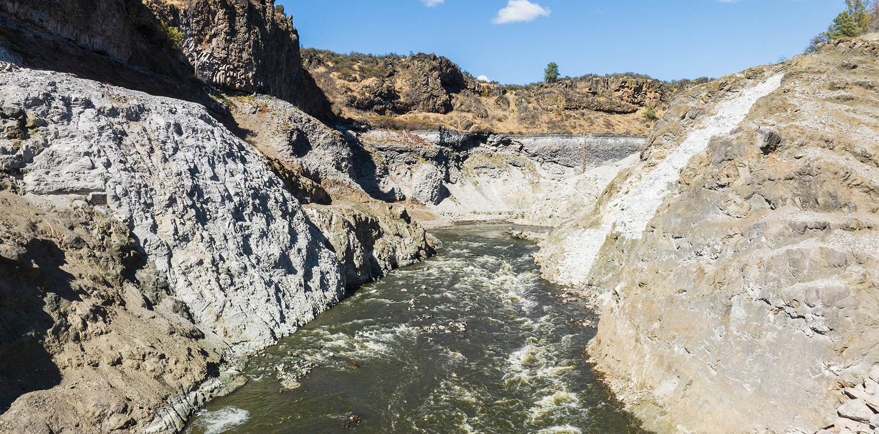 water flows freely where a dam once stood water flows freely where a dam once stood